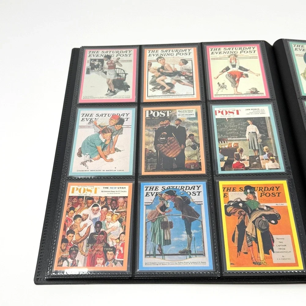 Norman Rockwell Saturday Evening Post Cards 1995 Full 90 Card Set NM Binder